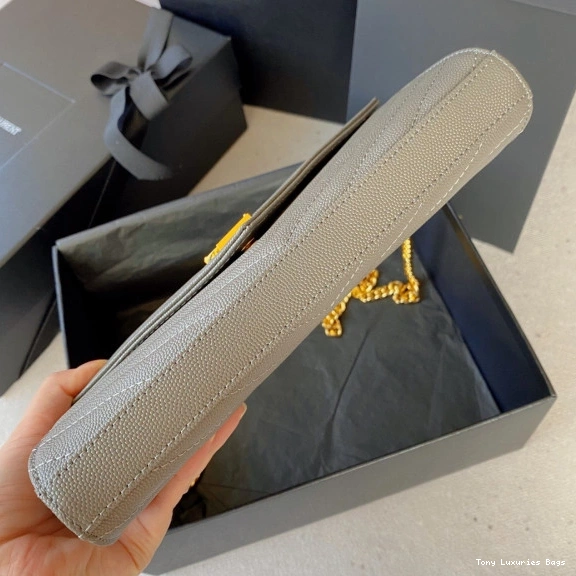 Tony Luxuries CHAIN MATELASSÉ YSL CASSANDRE WALLET 0803